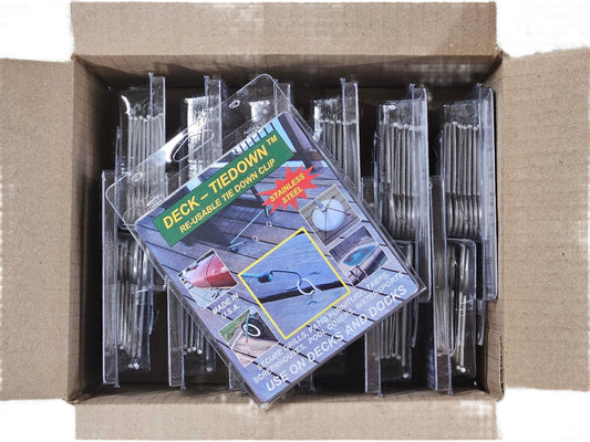 Deck-Tiedown Clips Dealer Pack - Case of 12 Retail Packages (Each includes 8 Deck-Tiedown Clips)